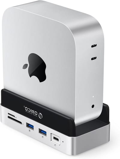 Docking Station SSD - Mac Mini Hub - Opslag Uitbreiden - 1TB NVMe Opslag - 9 Poorten - Zilver