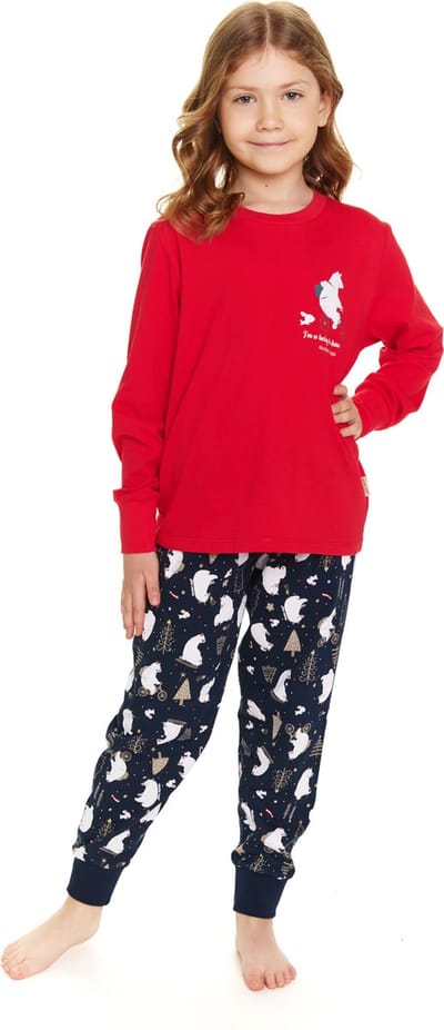 Doctor Nap Jongens Meisjes Pyjama Lange Mouw Lange Broek Winter Kerst Matching Gezin Familie Lucky Rood PDU.5264 110/116