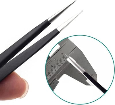 Precision Tweezers 6 Pcs Anti Static Stainless Steel Tweezers for Electronics Jewelry Making Crafts Soldering