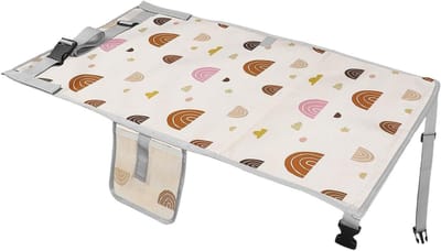 Stoelverlenging voor kinderen - Vliegtuigbed baby - Comfortabel reizen - Waterdicht en opvouwbaar - 76 x 44.5 cm - Grijs