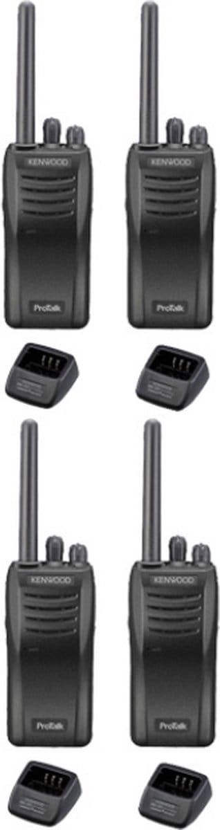 Set van 4 stuks Kenwood TK-3501 PMR446 met tafelladers