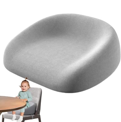 OIMG Peuterstoelverhoger - h 6~8cm - Stoelverhoger - Verhoogkussen - Zitverhoger - Stoelverhoger eettafel - Peuter - Vierkant verwijderbaar verhogerkussen - Antislipontwerp - voor eten, huiswerk maken, knutselen en meer - grijs
