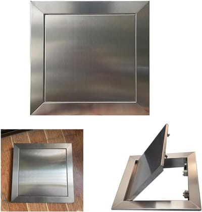 Toegangspaneel RVS - Inspectieluik Deur - Buitenkeuken Toegang - Weerbestendig Ontwerp - 20x24 inch - Zilverkleurig