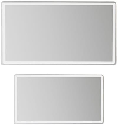 Dailygoods- Cosmeticaspiegel - 2 stuks - Roestvrij Staal - Hoge Resolutie - Draagbaar - Auto-interieuraccessoires - 15 x 8 cm / 11 x 6,5 cm - Make-up Spiegel