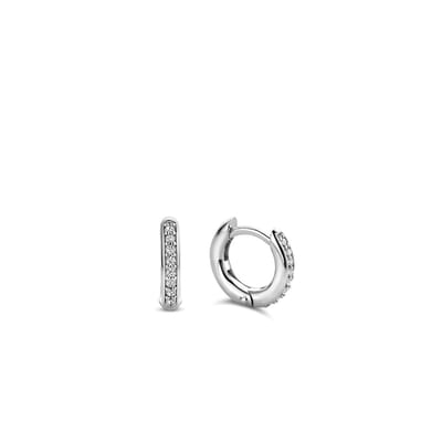 TI SENTO Dames Oorbellen - 925 zilver - Zirconia wit - 7811ZI