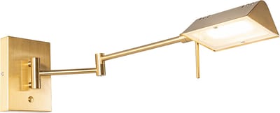 QAZQA notia - Design LED Wandlamp voor binnen - 1 lichts - D 57.5 cm - Goud/messing - Woonkamer | Slaapkamer | Keuken