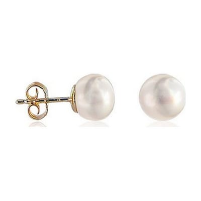 Luna-Pearls - 311.0326 - Oorbellen - Zoetwater gekweekte parel 7-7,5mm - 14K geelgoud