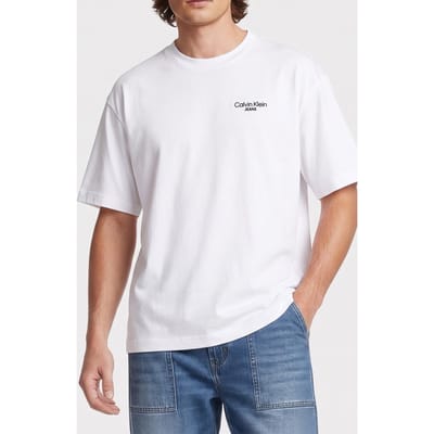Calvin Klein Logo Back Print T-shirt Brilliant White Taglia: S | Magliette basic Outlet | Uomo | Bianco