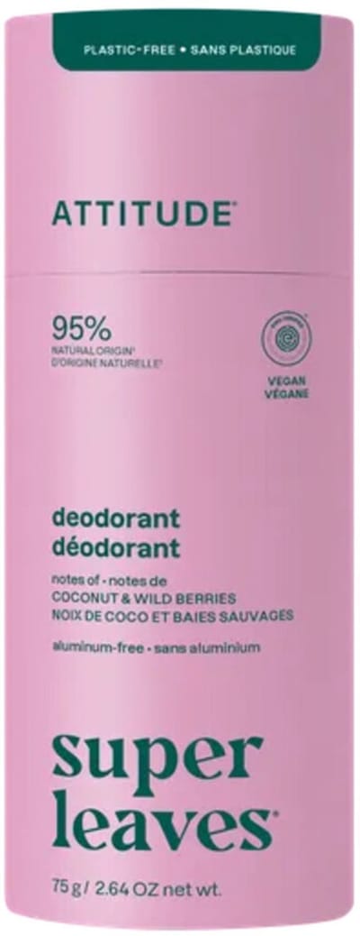 Attitude - Super Leaves Natural Deodorant Coconut & Wild Berries - 75gr