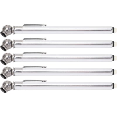 10 STUKS Potloodtype Bandenspanningsmeter 3 Bereiken 4 Zijden Schaal Afgedichte Mondstuk Metalen Pijp Druk white