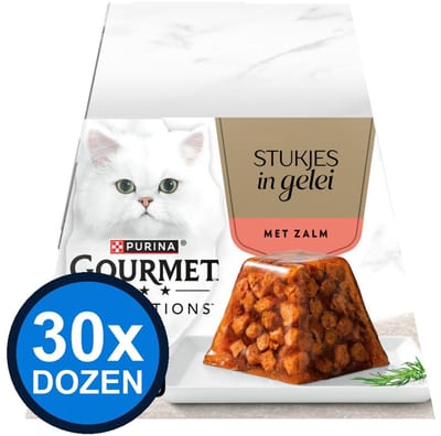 30x Gourmet - Revelations Gelei Zalm - Kattenvoer Natvoer - doos 4x57g