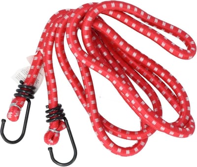Rubberen Spanner - Elastische Band - Lading Zekeren - Verstelbare Lengte Haak - 200cm 10mm - Rood