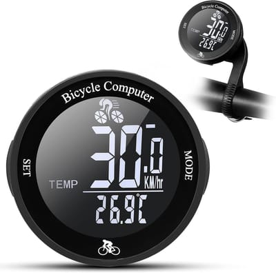 Draadloze Waterdichte Fiets Snelheidsmeter - Groot LCD-scherm - Kilometerteller - Fietsen - Fietscomputer - Achtergrondverlichting - Auto Aan / Uit - Mountain Bike Distance Tracker