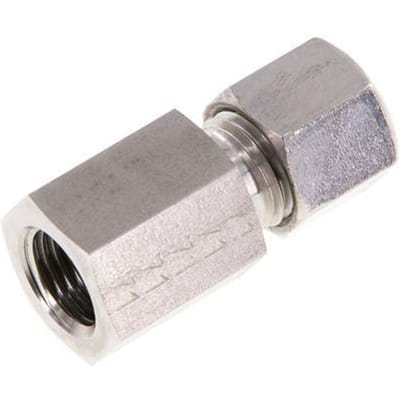 G 1/4'' x 8L RVS Rechte Snijring Koppeling 315 Bar DIN 2353 - FL2S-FC-ST-014G-08-L