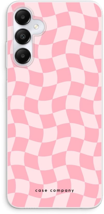 Case Company® - Hoesje geschikt voor Samsung Galaxy A05s hoesje - Grid Roos - Soft Cover Telefoonhoesje - Bescherming aan alle Kanten en Schermrand