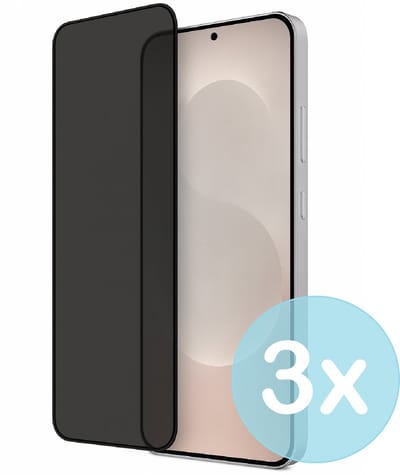 Privacy Screenprotector Geschikt voor Samsung Galaxy S25 Edge – Anti-Gluren – Krasbestendig Gehard Glas 9H – Volledige Dekking – 3-Pack – FuturiQ