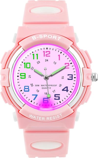 Analoge Kinderhorloge Kindershorloge Jongens & Meisjes 7 Kleuren Waterdicht