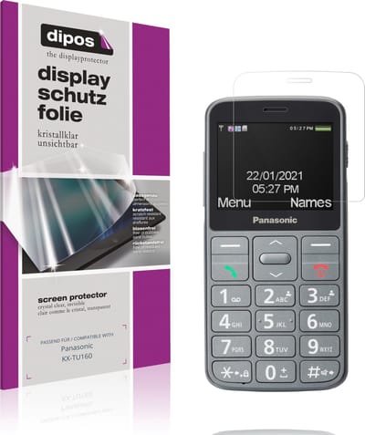dipos – 4x Beschermfolie geschikt voor Panasonic KX-TU160 | Krasbestendige & heldere Screenprotector Ultra-Thin