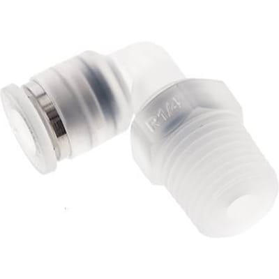 6mm x R1/4'' 90 graden L-verbinding PA Insteekfitting Buitendraad Draaibaar EPDM/PTFE