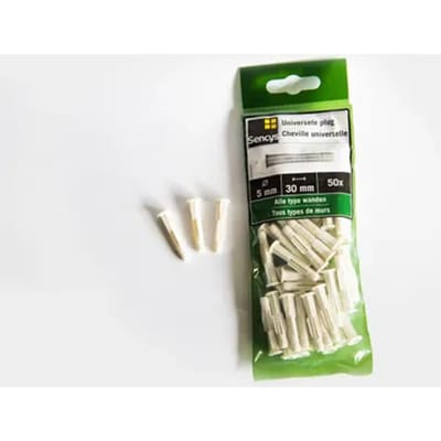 Sencys Universele Plug Kunststof - Diam. 5x30mm - 50 Stuks