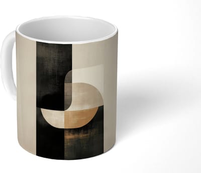 Mok - Koffiemok - Modern - Vierkant - Vormen - Mokken - 350 ML - Beker - Koffiemokken - Theemok