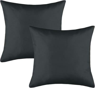 Stof Textile sierkussen Hawaii - 2x - antraciet - 40 x 40 cm - bank kussens - binnen/buiten - polyester