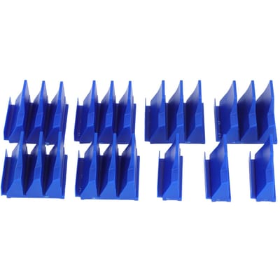 Geometrische Sleutel Organizer 20 Sleuven Modulair Magnetisch Sleutelrek Houder voor 6mm tot 38mm 1 4in tot 1 1 2in Sleutel Blauw blauw
