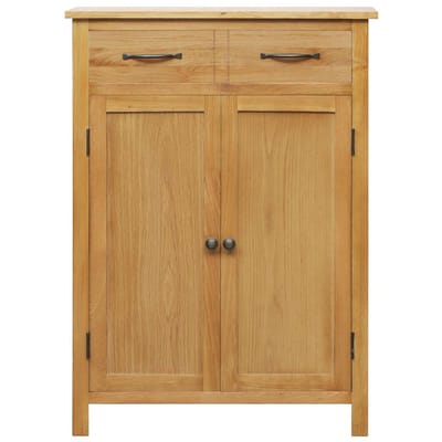 vidaXL - Schoenenkast - 76x37x105 - cm - massief - eikenhout