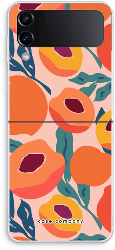 Case Company® - Hoesje geschikt voor Samsung Galaxy Z Flip4 hoesje - Perzik - Soft Cover Telefoonhoesje - Bescherming aan alle Kanten en Schermrand