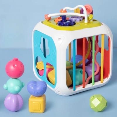 Nieuw Kleurrijk Vormblokken Sorteerspel Baby Montessori Leren Educatief Speelgoed voor Kinderen Bebe Geboorte Inny 6-12 Maanden Cadeau