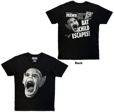 Weekly World News - Jumbo Bat Boy Heren Tshirt - S - Zwart