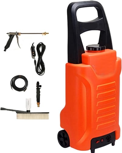 Reinigingswagen - Mobiele sproeier - Buiten schoonmaken - Grote watertank - 35 liter - Grijs