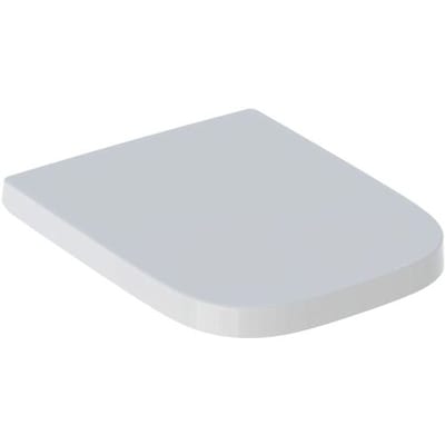 Geberit Renova Plan WC seat, angular design, fixing from above, with soft-closing mechanism, quick release, for 500.378.01.1