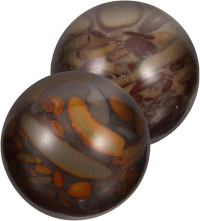 2 Stuks Marmeren Baoding Ballen voor Handmassage en Chinese Gezondheids oefeningen – Ideaal voor Stressverlichting en Verbetering van de Bloedsomloop