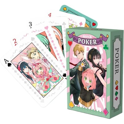 Jeu de Cartes Poker Anime Spy×Family Anya Forger Loid Forger Cosplay Collection Couverture Rigide Cadeau