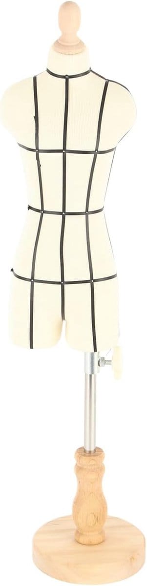Mini Paspop - Jurkvorm - Kleding Ontwerpen - Pinbaar Ontwerp - 1/3 Maat - Beige