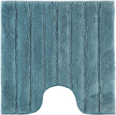 Casilin WC-mat Antislip California 59x59cm - Met Uitsparing - Vierkante Badmat - Waterabsorberend - Wasbaar en Sneldrogend - 100% Katoen - Ocean, Blauw