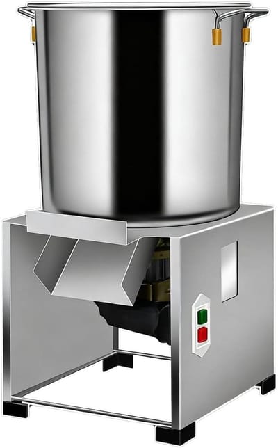 Elektrische Groentehakselaar - Keukenmolen Voedselverwerker - Snel Groenten Verwerken - Krachtige 1800W Motor - 120 kg/u - Zilver