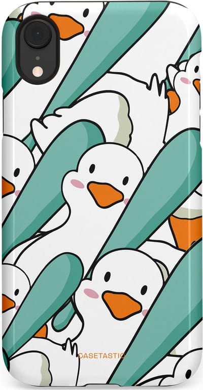 Casetastic Hoesje Geschikt voor Apple iPhone Xr - Stijlvolle Beschermende Duo-layer Case - Ganssterk