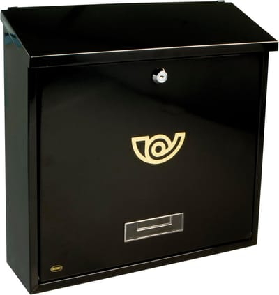 Buitenbrievenbus - Postbak - Post ontvangen - Met slot - 370 x 360 mm - Zwart