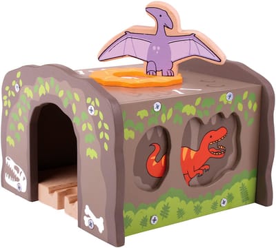Bigjigs Wooden Dino T-Rex Train Tunnel