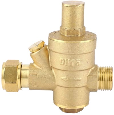 Dailygoods- Drukreduceerventiel DN15 1/2" - Messing - Waterdrukschakelaar - Slijtvast - Corrosiebestendig - Verstelbare drukregeling - Waterdrukregelaar