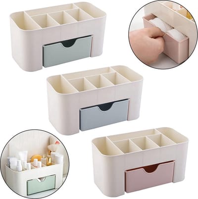 IBBO® - Make-Up Organizer met Lade - Cosmetica Opbergdoos - Bureau organizer - Blauw