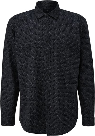 Q/S designed by - Heren hemd - Maat XL - Mannen - 99A0 GREY/BLACK - katoen