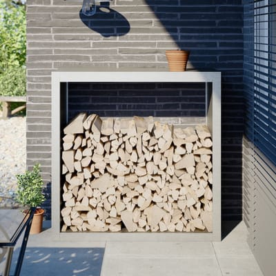 vidaXL - Haardhoutrek - 100x40x100 - cm - roestvrij - staal