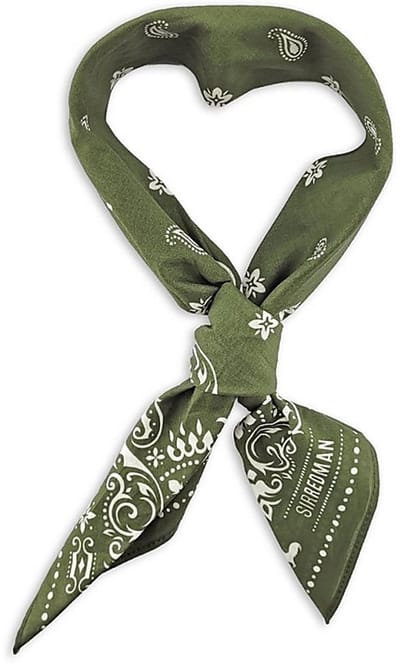 Sir Redman - Sjaals - WORK bandana olijfgroen - olijfgroen / wit