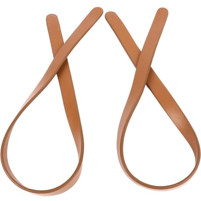 2 stuks leren tassenhandvatten 25,6 inch lang 0,7 inch breed synthetisch leer effen kleur handtasriem voor reparatie vervanging brown