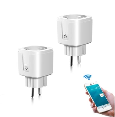 2x Slimme Stekker met Timer & Energiebesparing - Smart plug Alexa & Google Home - 16 A