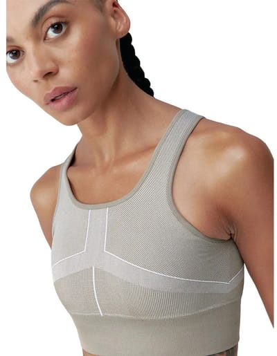 Born Living Yoga Cara Sporttop Met Hoge Ondersteuning Grijs M Vrouw