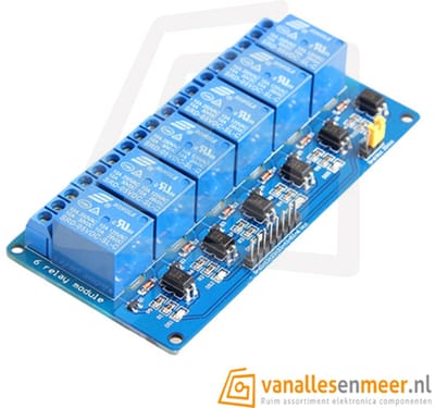 12VDC Relais board 6-kanaals